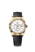 Rolex Sky-Dweller Yellow Gold / White / OysterFlex — Ref. 336238