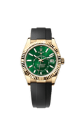 Rolex - Sky-Dweller Yellow Gold / Green / OysterFlex — Ref. 336238