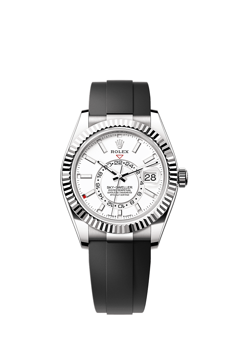 Rolex Sky-Dweller White Gold / White / OysterFlex — Ref. 336239