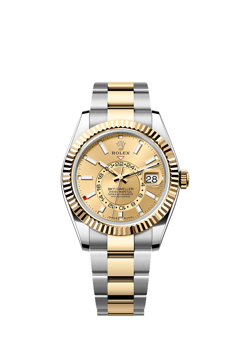 Rolex Sky-Dweller Stainless Steel - White Gold / Green / Oyster — Ref. 336934