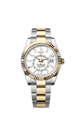 Rolex Sky-Dweller Stainless Steel - Yellow Gold / White / Oyster — Ref. 336933