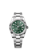 Rolex Sky-Dweller - Staal / Witgoud - Groen wijzerplaat (336934)