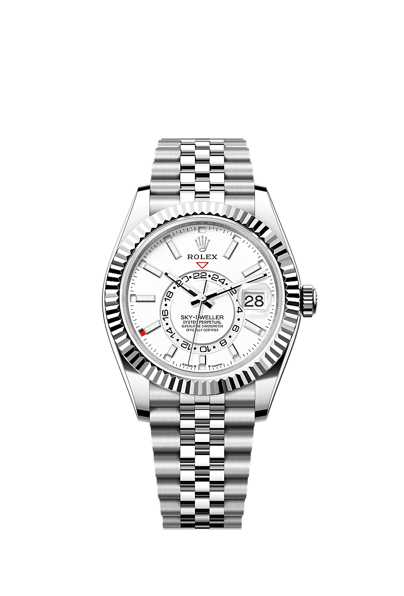 Rolex Sky-Dweller Stainless Steel - White Gold / White / Jubilee — Ref. 336934