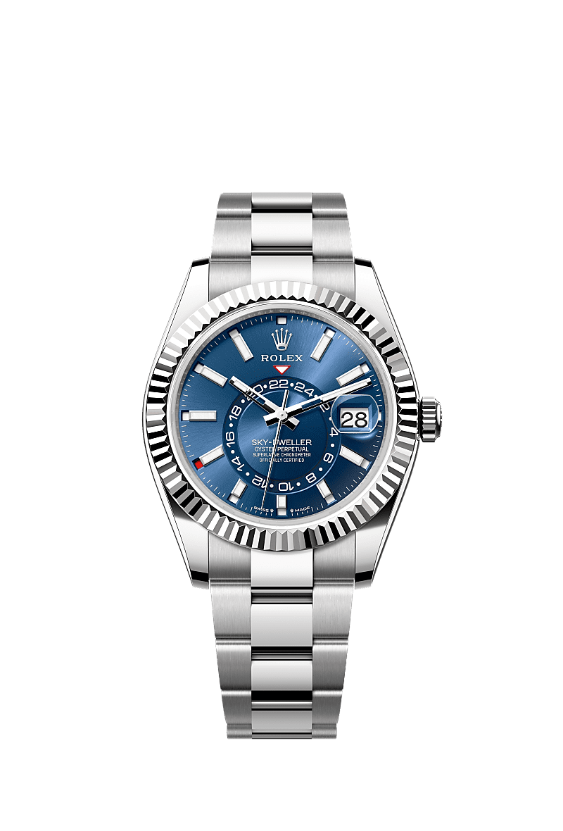 Rolex Sky-Dweller Stainless Steel - White Gold / Blue / Oyster — Ref. 336934
