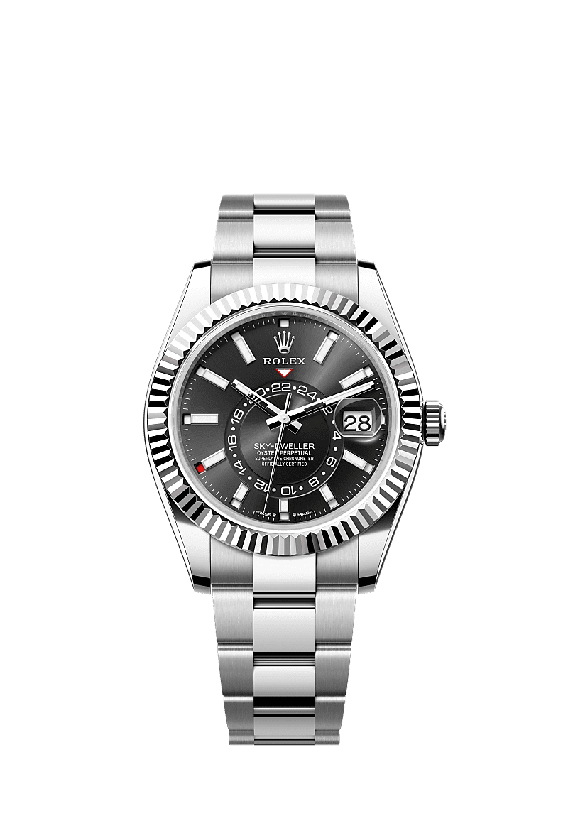 Rolex Sky-Dweller Stainless Steel - White Gold / Black / Oyster — Ref. 336934
