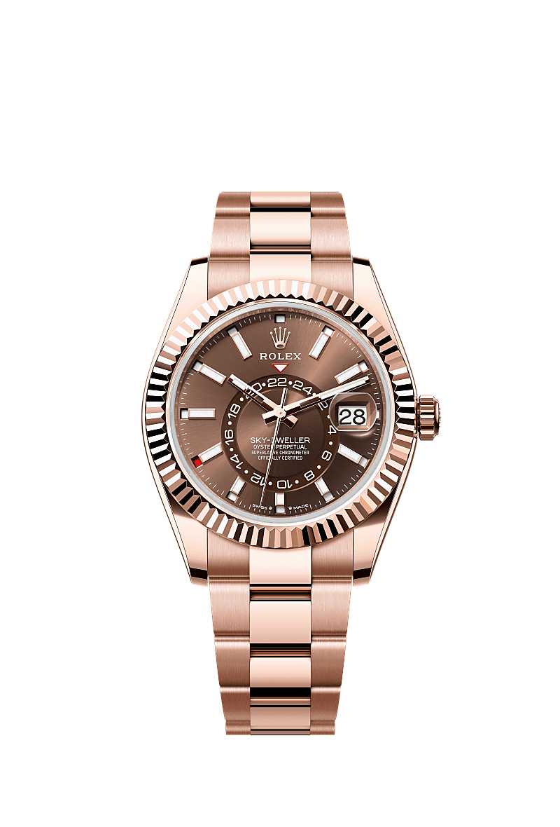 Rolex Sky-Dweller Everose / Chocolate / Oyster — Ref. 336935