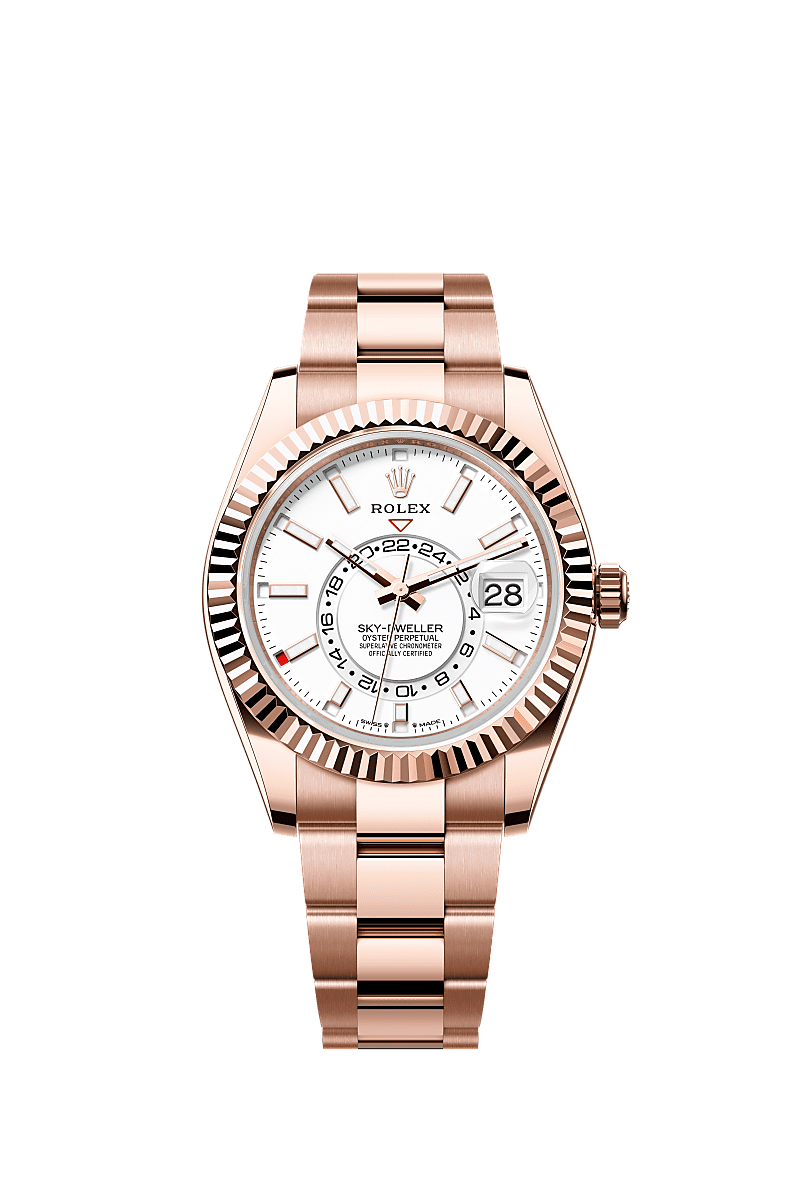 Rolex Sky-Dweller Everose / White / Oyster — Ref. 336935