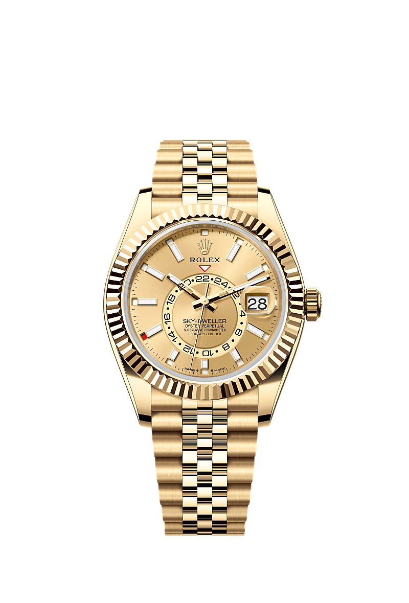 Rolex - Sky-Dweller Yellow Gold / Champagne / Jubilee — Ref. 336938