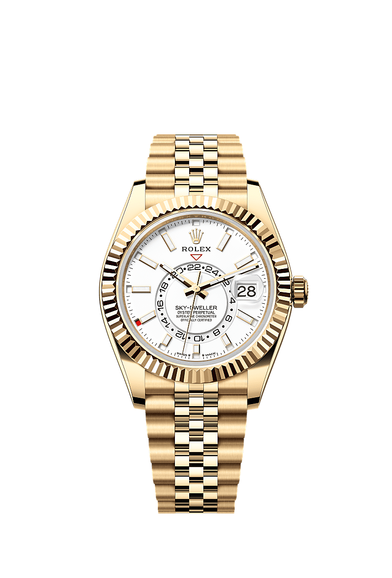 Rolex - Sky-Dweller Yellow Gold / White / Jubilee — Ref. 336938