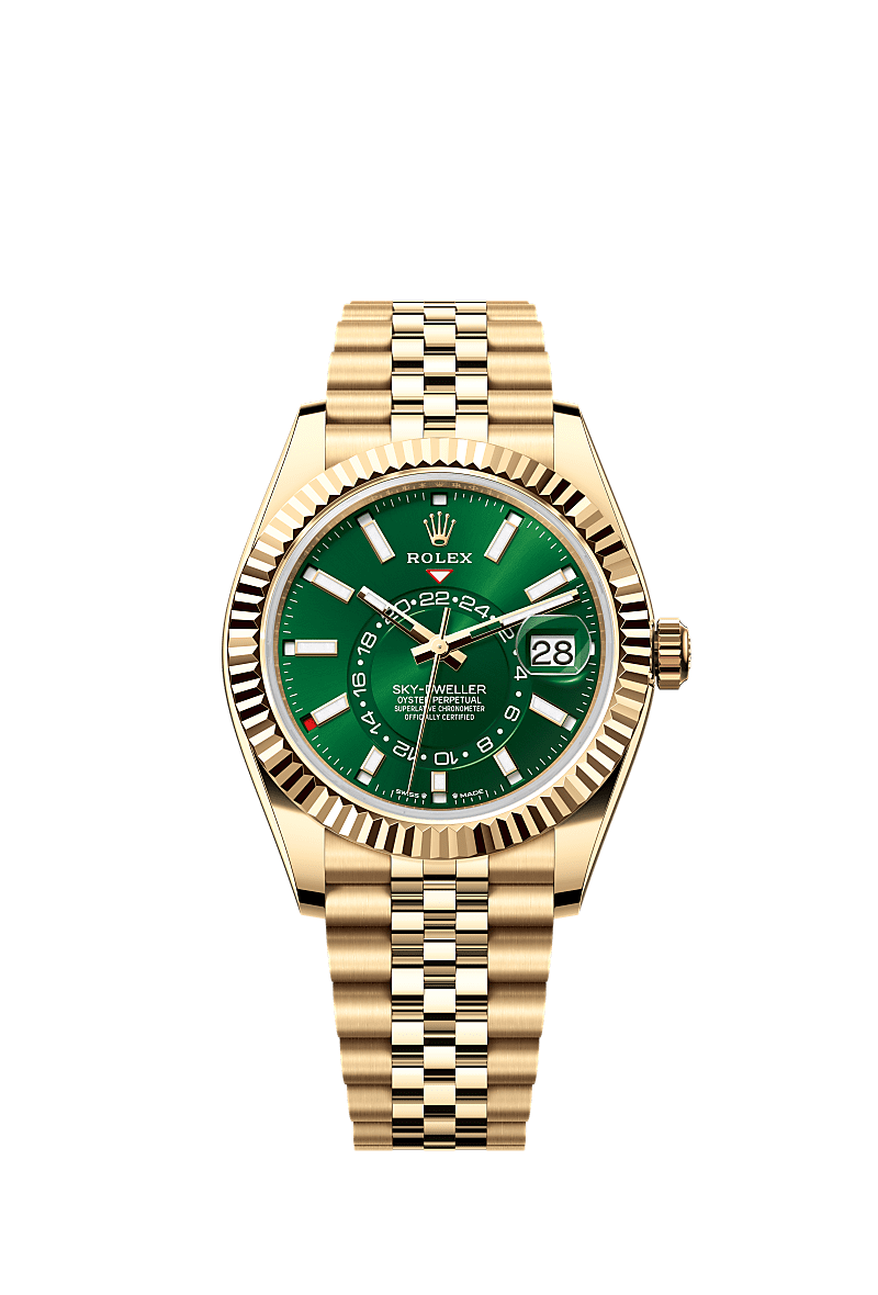 Rolex - Sky-Dweller Yellow Gold / Green / Jubilee — Ref. 336938