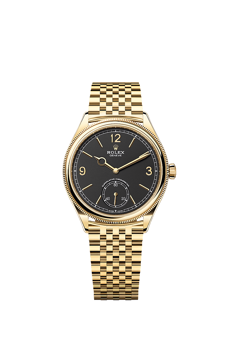 Rolex - Perpetual 1908 Yellow Gold / Black / Settimo Bracelet — Ref. 52508