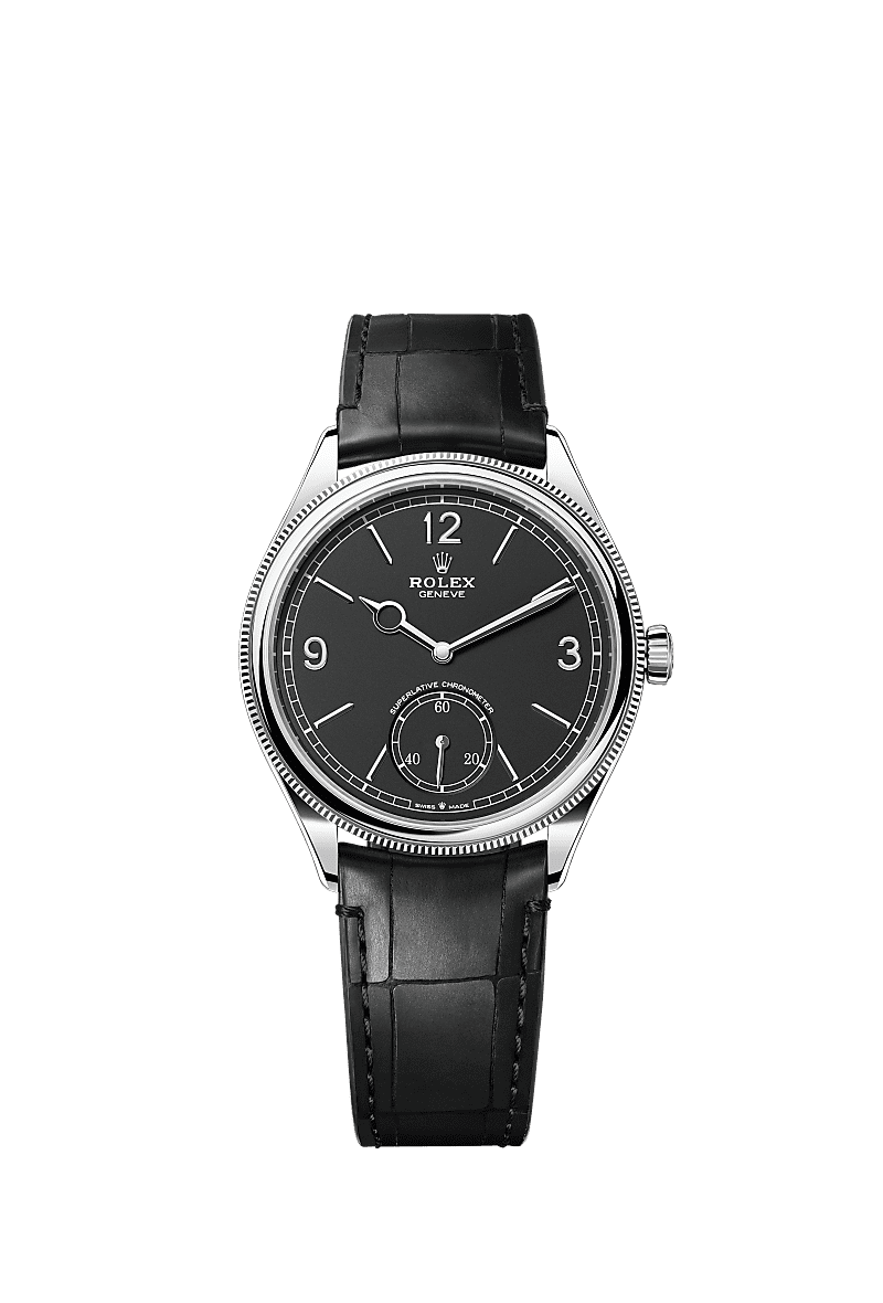 Rolex Perpetual 1908 39 White Gold / Black — Ref. 52509