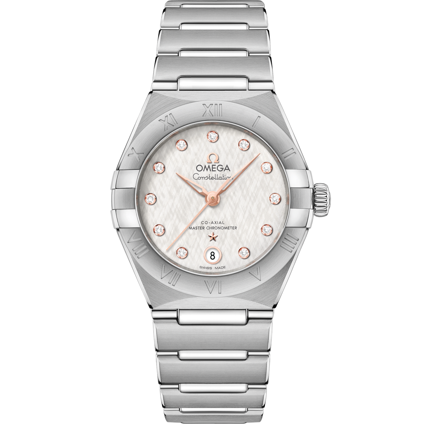 Omega Constellation Manhattan 29 Co-Axial Master Chronometer Stainless Steel / Silk Diamond — Ref. 131.10.29.20.52.001