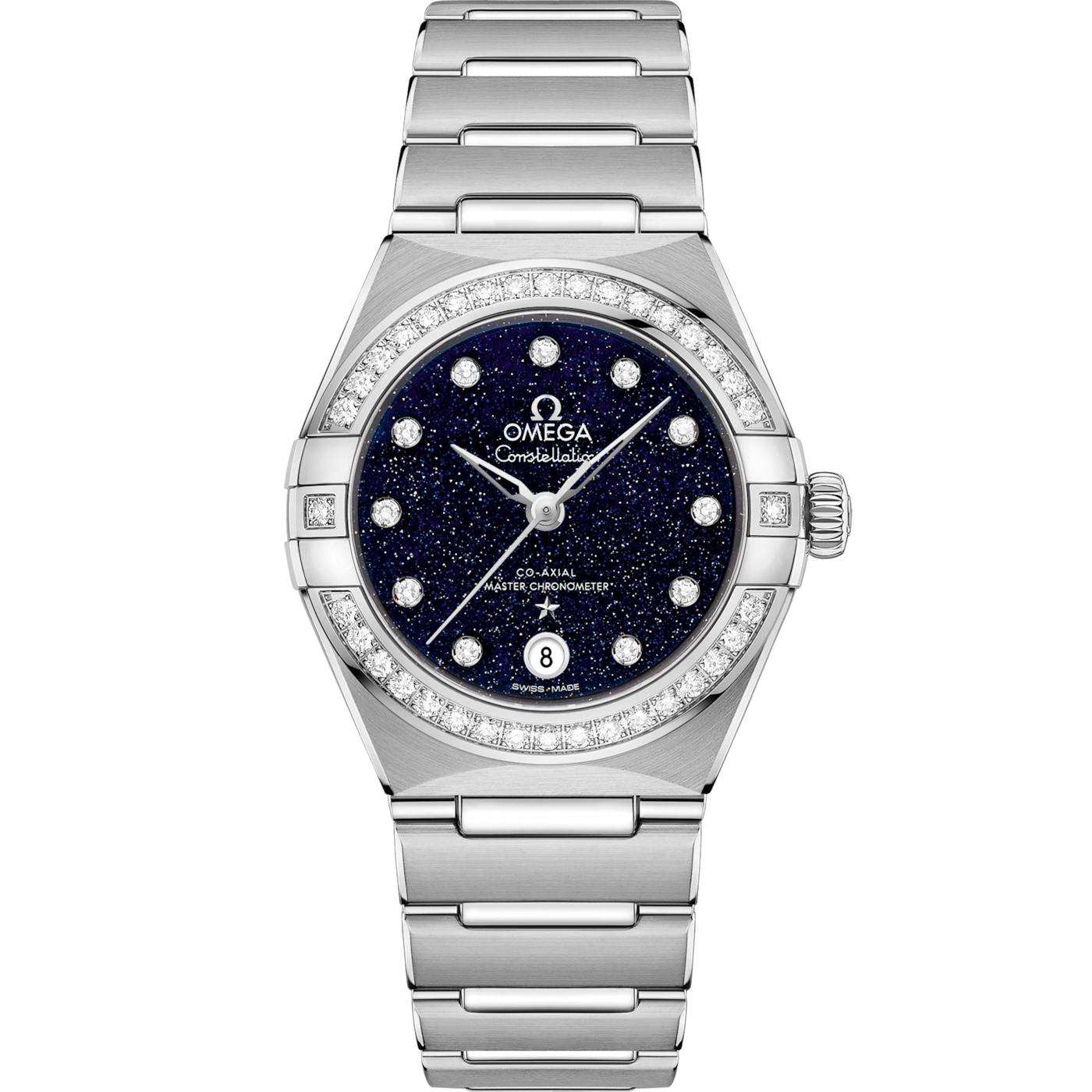 Omega Constellation Manhattan 29 Co-Axial Master Chronometer Stainless Steel / Aventurine / Diamond — Ref. 131.15.29.20.53.001