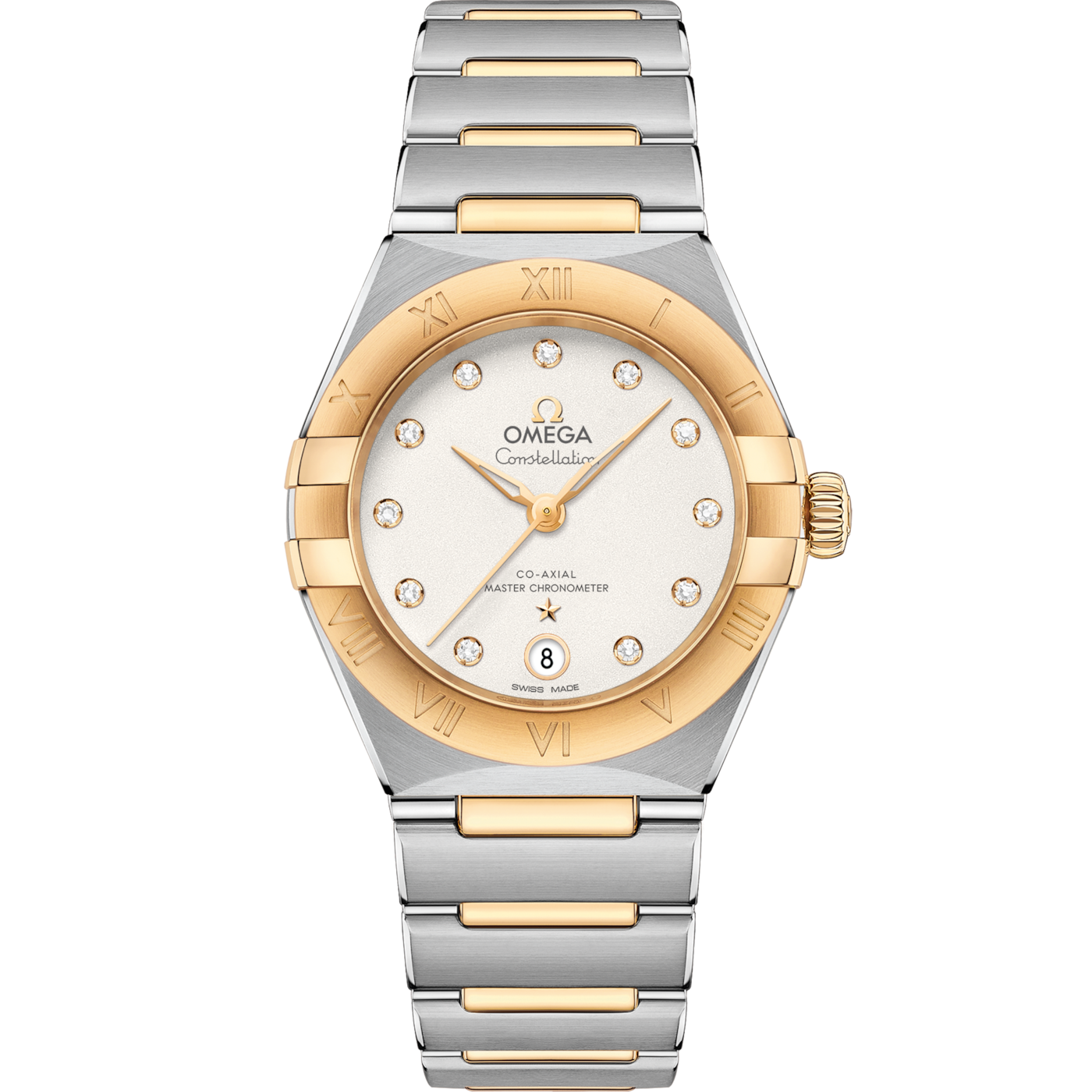 Omega Constellation Manhattan 29 Co-Axial Master Chronometer Stainless Steel / Yellow Gold / Silver Diamond — Ref. 131.20.29.20.52.002