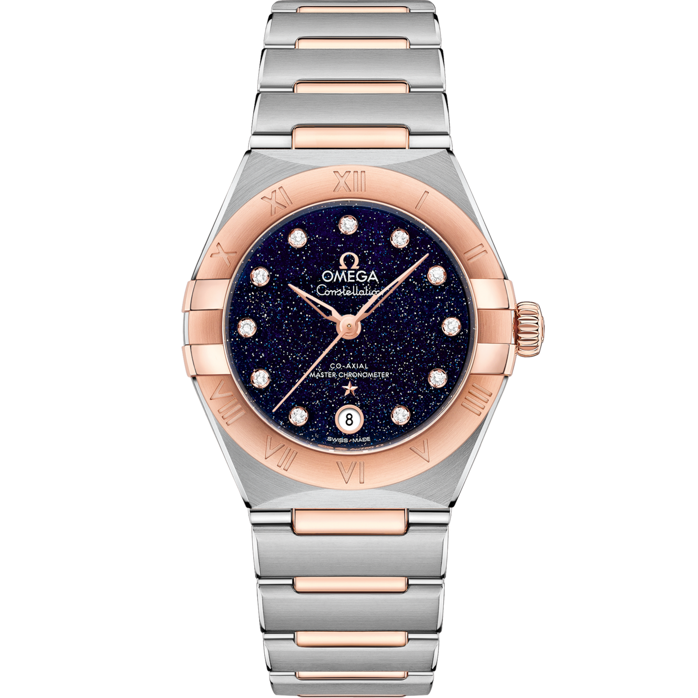 Omega Constellation Manhattan 29 Co-Axial Master Chronometer Stainless Steel / Sedna Gold / Aventurine — Ref. 131.20.29.20.53.002