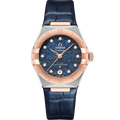 Omega Constellation Manhattan 29 Co-Axial Master Chronometer Stainless Steel / Sedna Gold / Blue Aventurine — Ref. 131.23.29.20.99.003