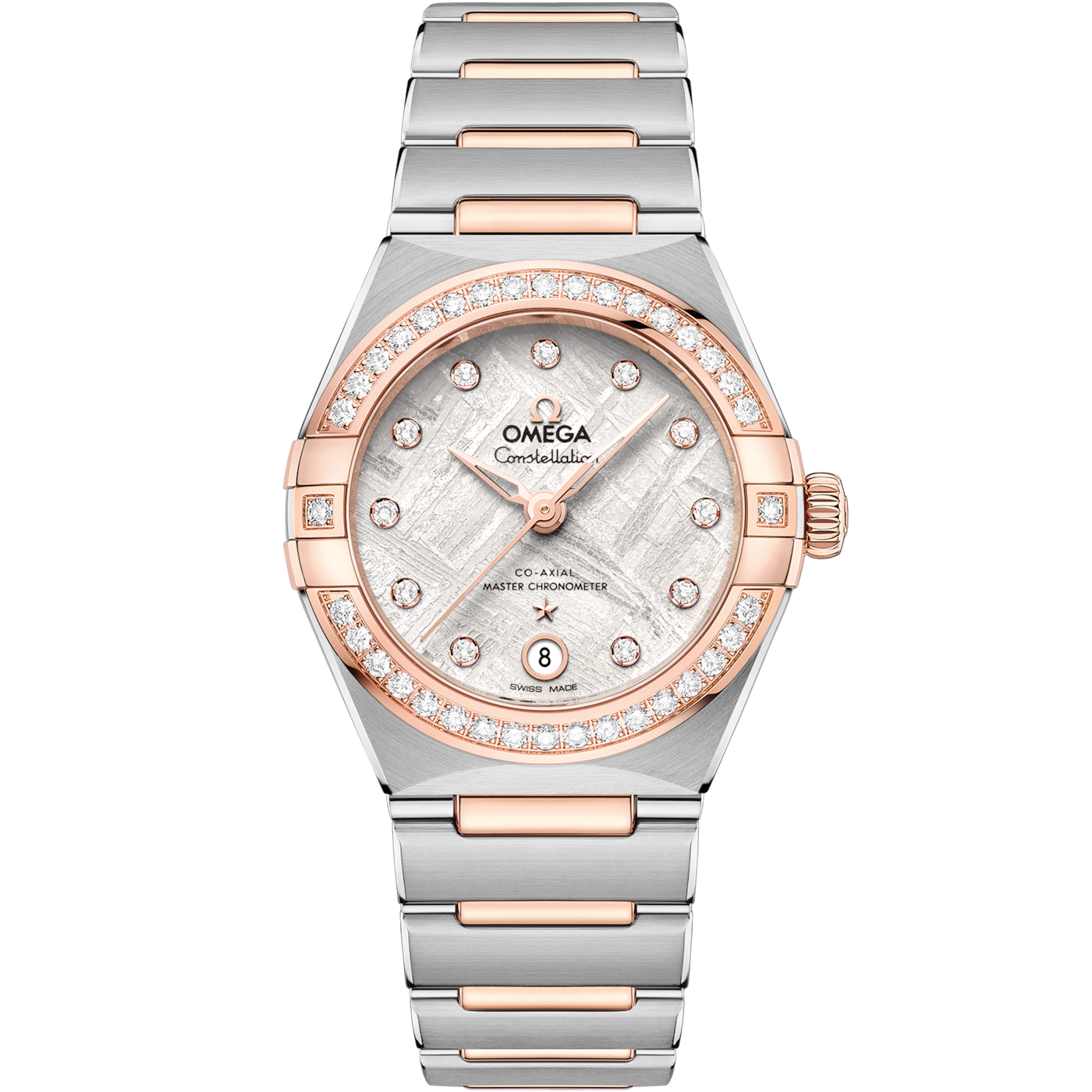 Omega Constellation Manhattan 29 Co-Axial Master Chronometer Stainless Steel - Sedna Gold - Diamond / Silver Meteorite — Ref. 131.25.29.20.99.001
