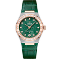 Omega Constellation Manhattan 29 Co-Axial Master Chronometer Stainless Steel / Sedna Gold / Diamond / Green Aventurine — Ref. 131.28.29.20.99.001