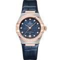 Omega Constellation Manhattan 29 Co-Axial Master Chronometer Stainless Steel / Sedna Gold / Diamond / Blue Aventurine — Ref. 131.28.29.20.99.003