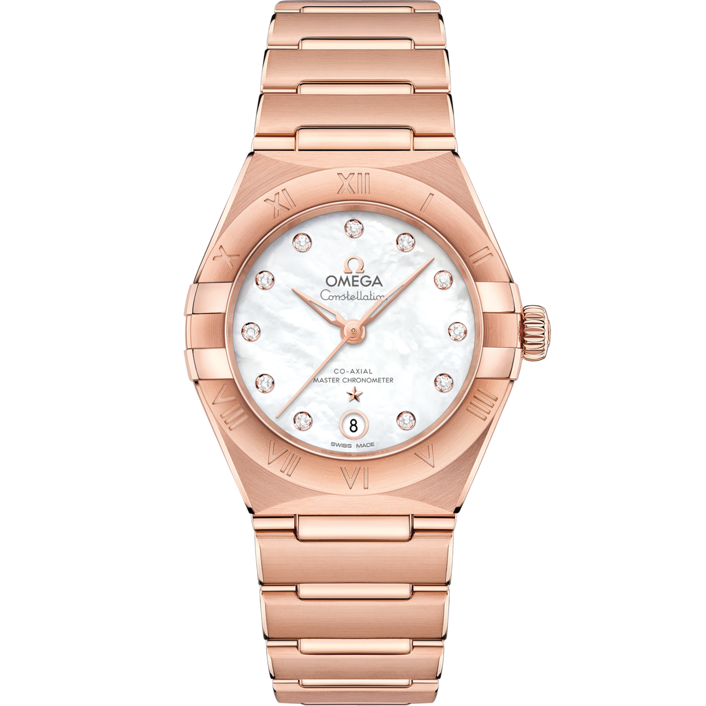 Omega Constellation Manhattan 29 Co-Axial Master Chronometer Sedna Gold / MOP — Ref. 131.50.29.20.55.001