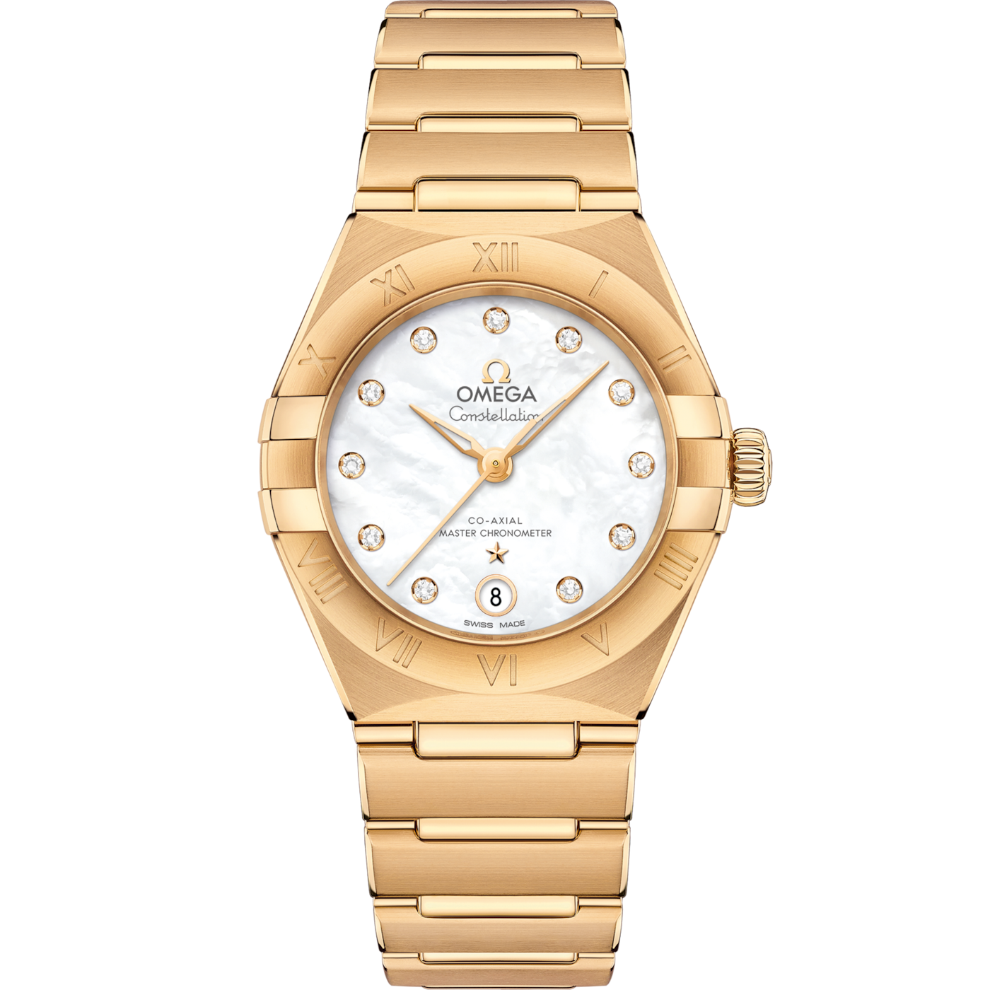 Omega Constellation Manhattan 29 Co-Axial Master Chronometer Yellow Gold / MOP — Ref. 131.50.29.20.55.002