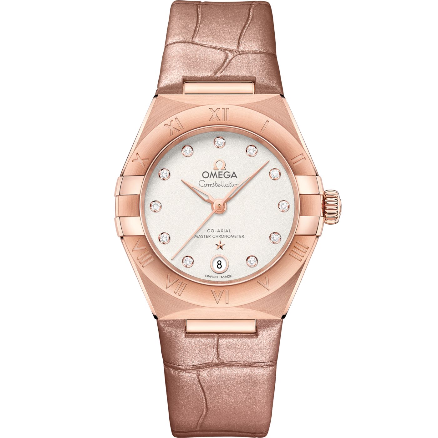 Omega Constellation Manhattan 29 Co-Axial Master Chronometer Sedna Gold / Silver - Diamond — Ref. 131.53.29.20.52.002