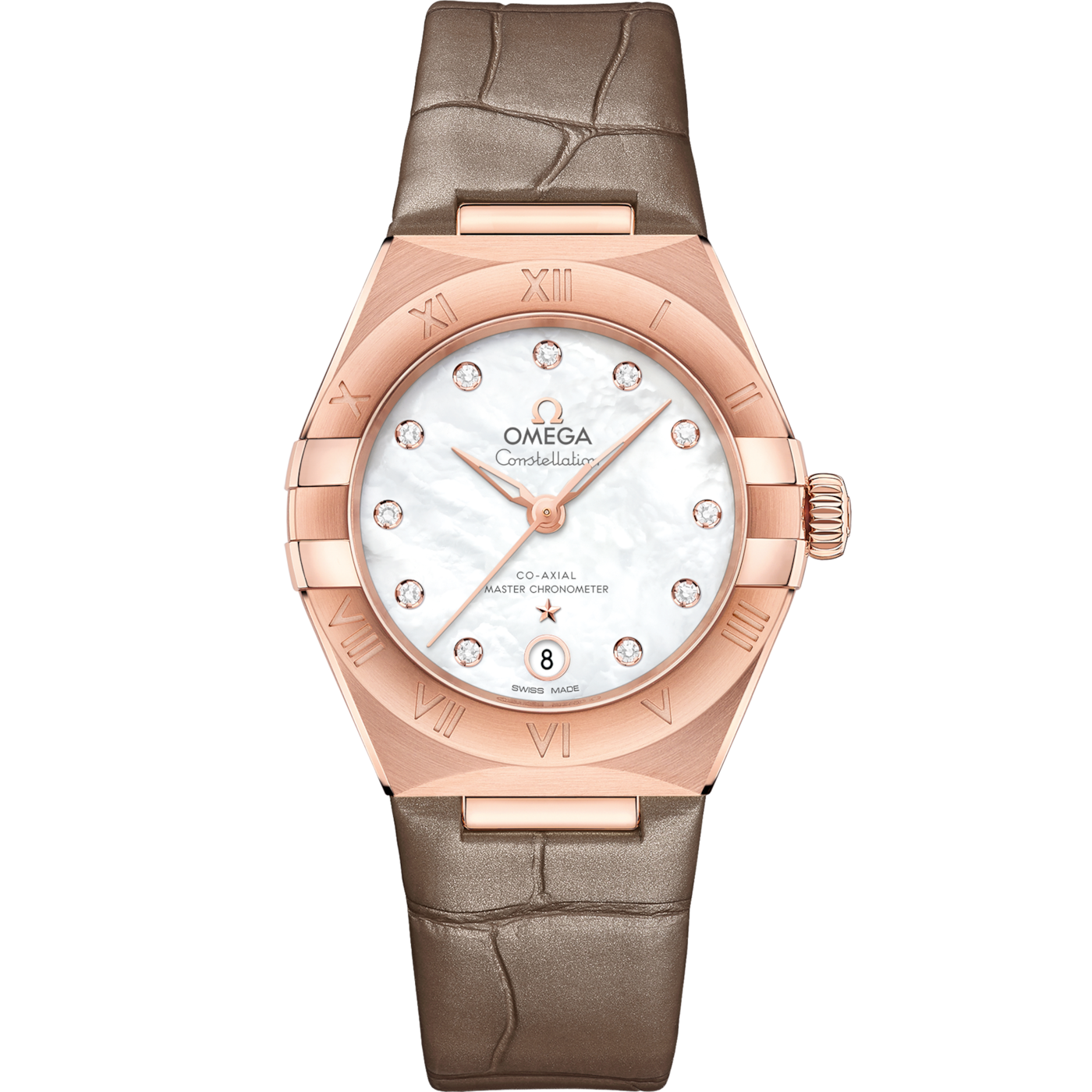 Omega Constellation Manhattan 29 Co-Axial Master Chronometer Sedna Gold / MOP — Ref. 131.53.29.20.55.002