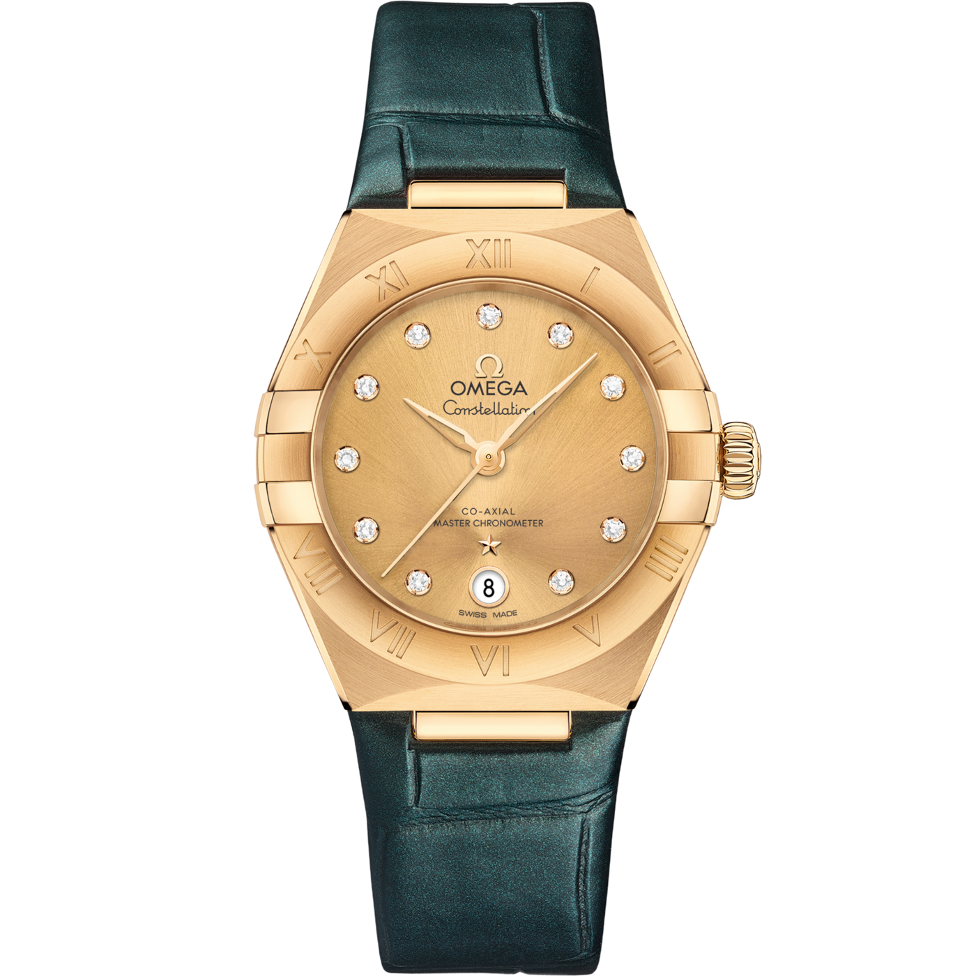 Omega Constellation Manhattan 29 Co-Axial Master Chronometer Yellow Gold / Champagne - Diamond — Ref. 131.53.29.20.58.001