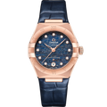Omega Constellation Manhattan 29 Co-Axial Master Chronometer Sedna Gold / Blue Aventurine — Ref. 131.53.29.20.99.001