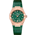 Omega Constellation Manhattan 29 Co-Axial Master Chronometer Sedna Gold / Green Aventurine — Ref. 131.53.29.20.99.002