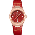 Omega Constellation Manhattan 29 Co-Axial Master Chronometer Sedna Gold / Red Aventurine — Ref. 131.53.29.20.99.003