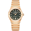 Omega Constellation Manhattan 29 Co-Axial Master Chronometer Yellow Gold - Diamond / Green Meteorite — Ref. 131.55.29.20.99.005