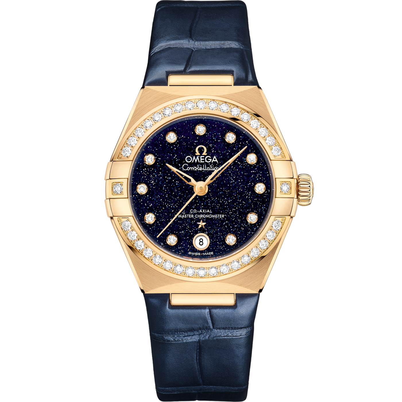 Omega Constellation Manhattan 29 Co-Axial Master Chronometer Yellow Gold / Diamond / Aventurine — Ref. 131.58.29.20.53.001