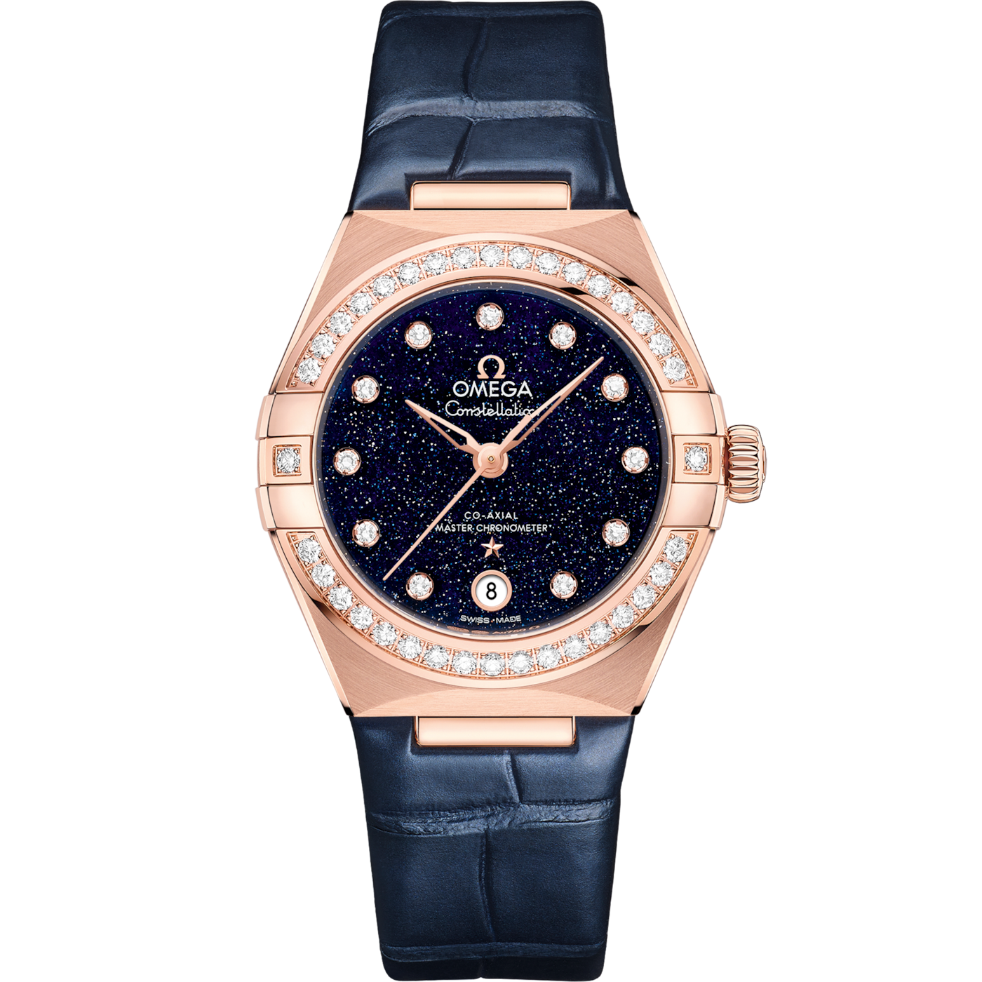 Omega Constellation Manhattan 29 Co-Axial Master Chronometer Sedna Gold / Diamond / Aventurine — Ref. 131.58.29.20.53.003
