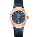 Omega Constellation Manhattan 29 Co-Axial Master Chronometer Sedna Gold / Diamond / Blue Aventurine — Ref. 131.58.29.20.99.006