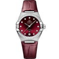 Omega Master Chronometer 36 Stainless Steel / Diamond / Red / Strap — Ref. 131.18.36.20.61.001