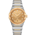 Omega Constellation Master Chronometer 39 Stainless Steel / Yellow Gold / Champagne-Diamond / Bracelet — Ref. 131.20.39.20.58.001