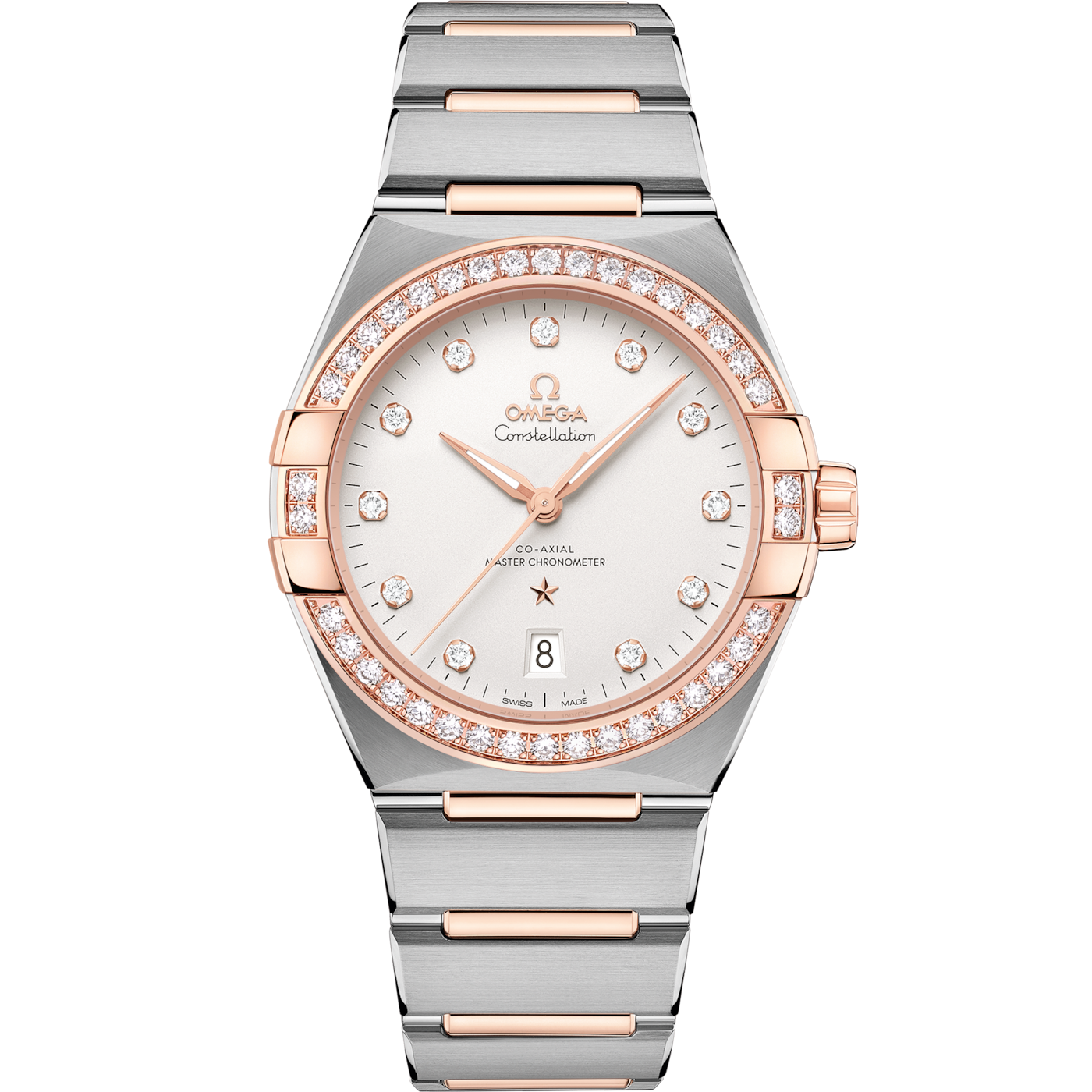 Omega Constellation Master Chronometer 39 Stainless Steel / Sedna - Diamond / Silver / Bracelet — Ref. 131.25.39.20.52.001
