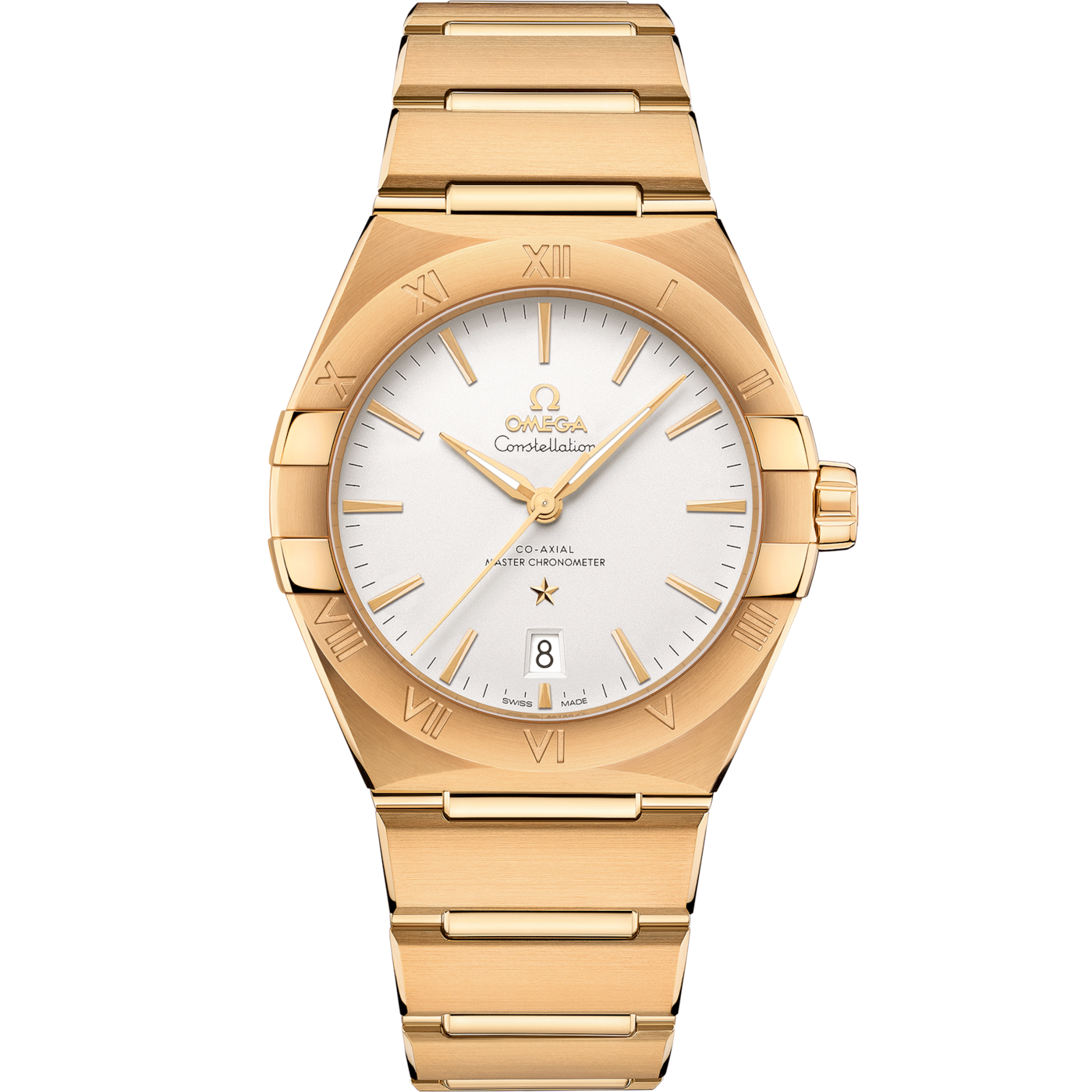 Omega Constellation Master Chronometer 39 Yellow Gold / Silver / Bracelet — Ref. 131.50.39.20.02.002