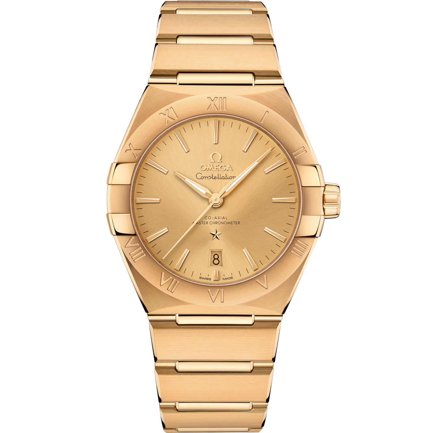 Omega Constellation Master Chronometer 39 Yellow Gold / Champagne / Bracelet — Ref. 131.50.39.20.08.001
