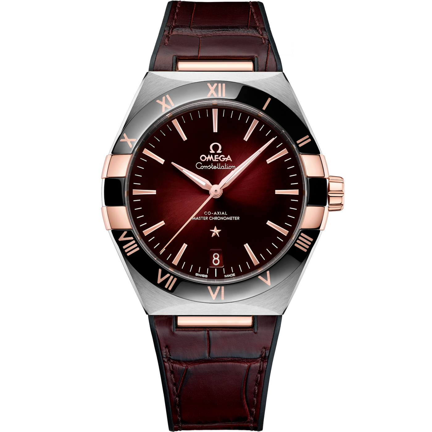 Omega Constellation Master Chronometer 41 Stainless Steel / Sedna Gold / Ceramic / Red — Ref. 131.23.41.21.11.001