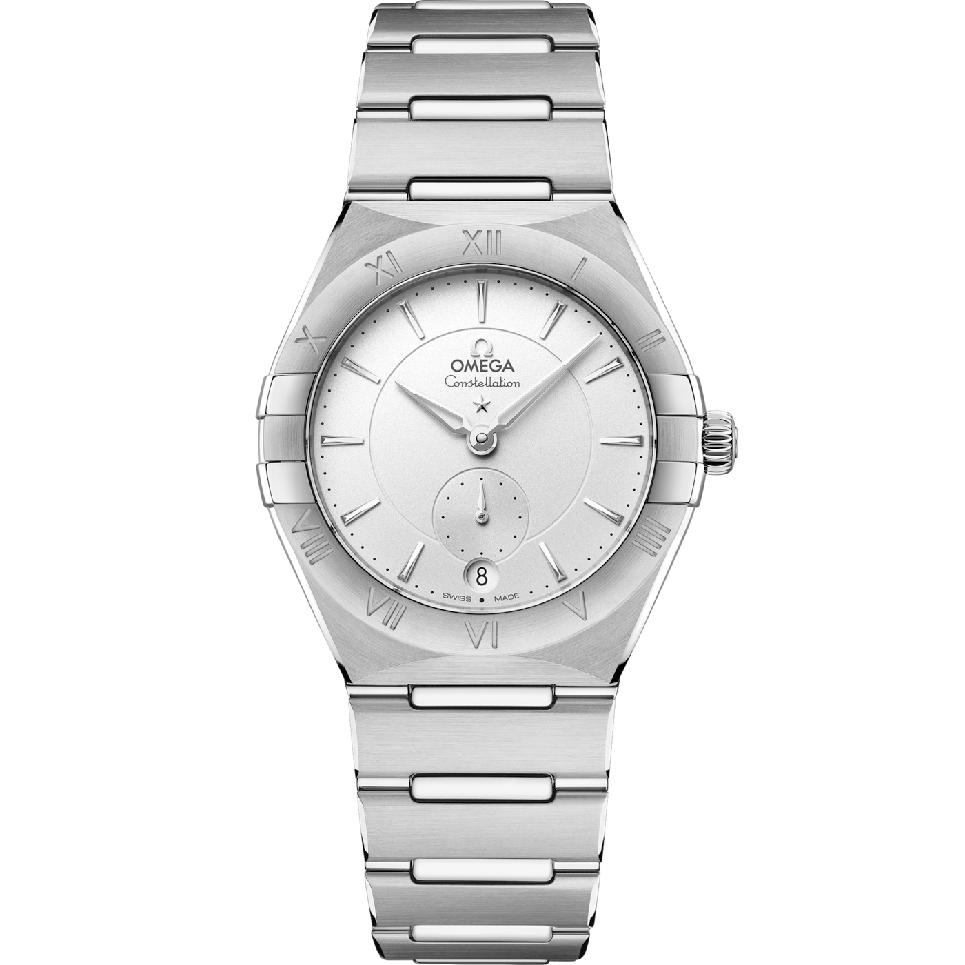 Omega Constellation Master Chronometer Small Seconds 34 Stainless Steel / Silver / Bracelet — Ref. 131.10.34.20.02.001