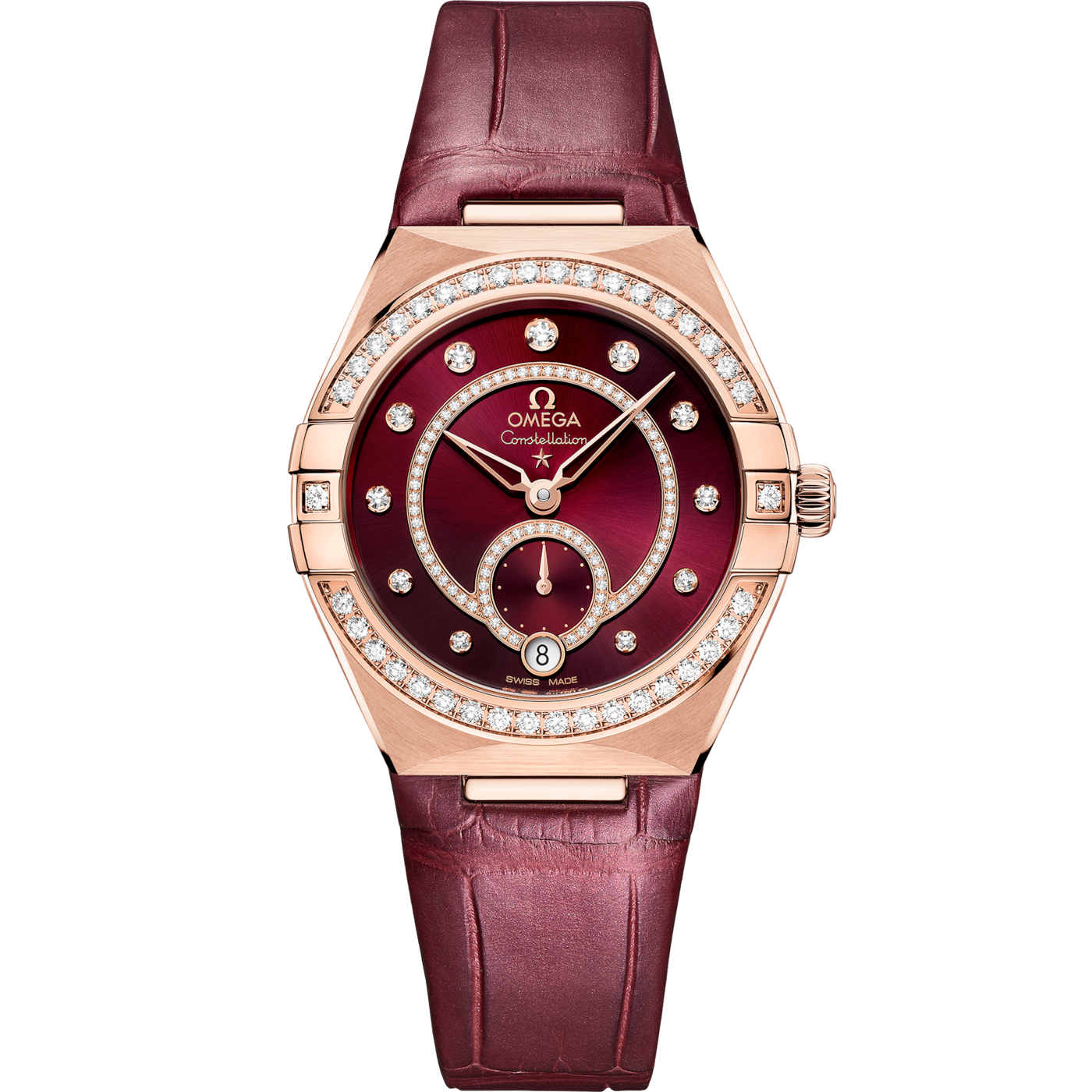 Omega Constellation Master Chronometer Small Seconds 34 Sedna Gold / Diamond / Black — Ref. 131.58.34.20.61.001