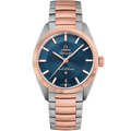 Omega Globemaster Stainless Steel / Sedna Gold / Blue / Bracelet — Ref. 130.20.39.21.03.001