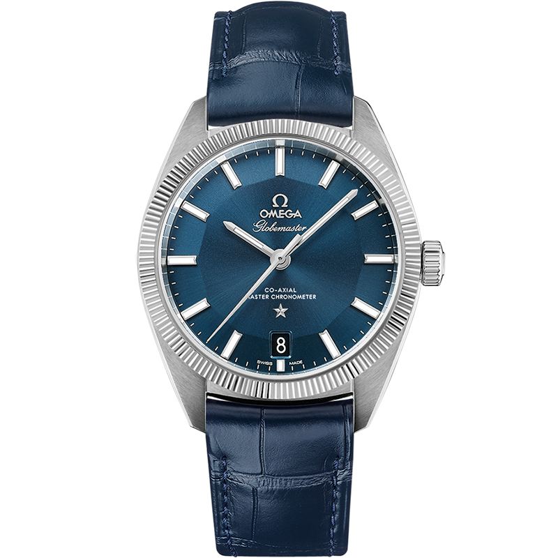 Omega Globemaster Stainless Steel / Blue / Leather — Ref. 130.33.39.21.03.001