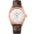 Omega Globemaster Sedna Gold / Silver / Leather — Ref. 130.53.39.21.02.001