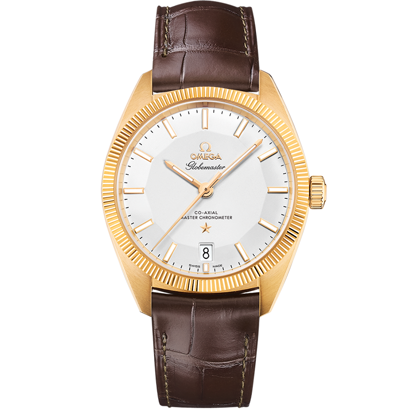 Omega Globemaster Yellow Gold / Silver / Leather — Ref. 130.53.39.21.02.002