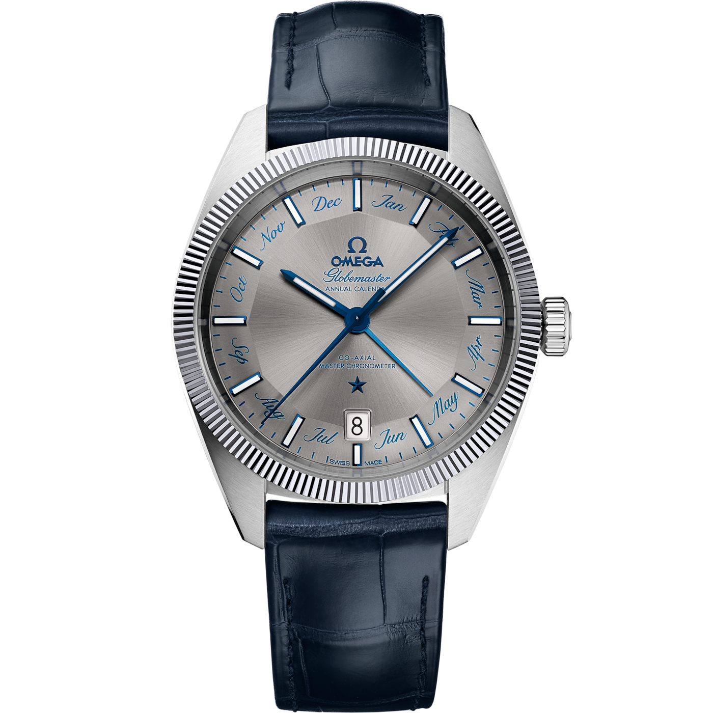 Omega Globemaster Annual Calendar Stainless Steel / Silver — Ref. 130.33.41.22.06.001