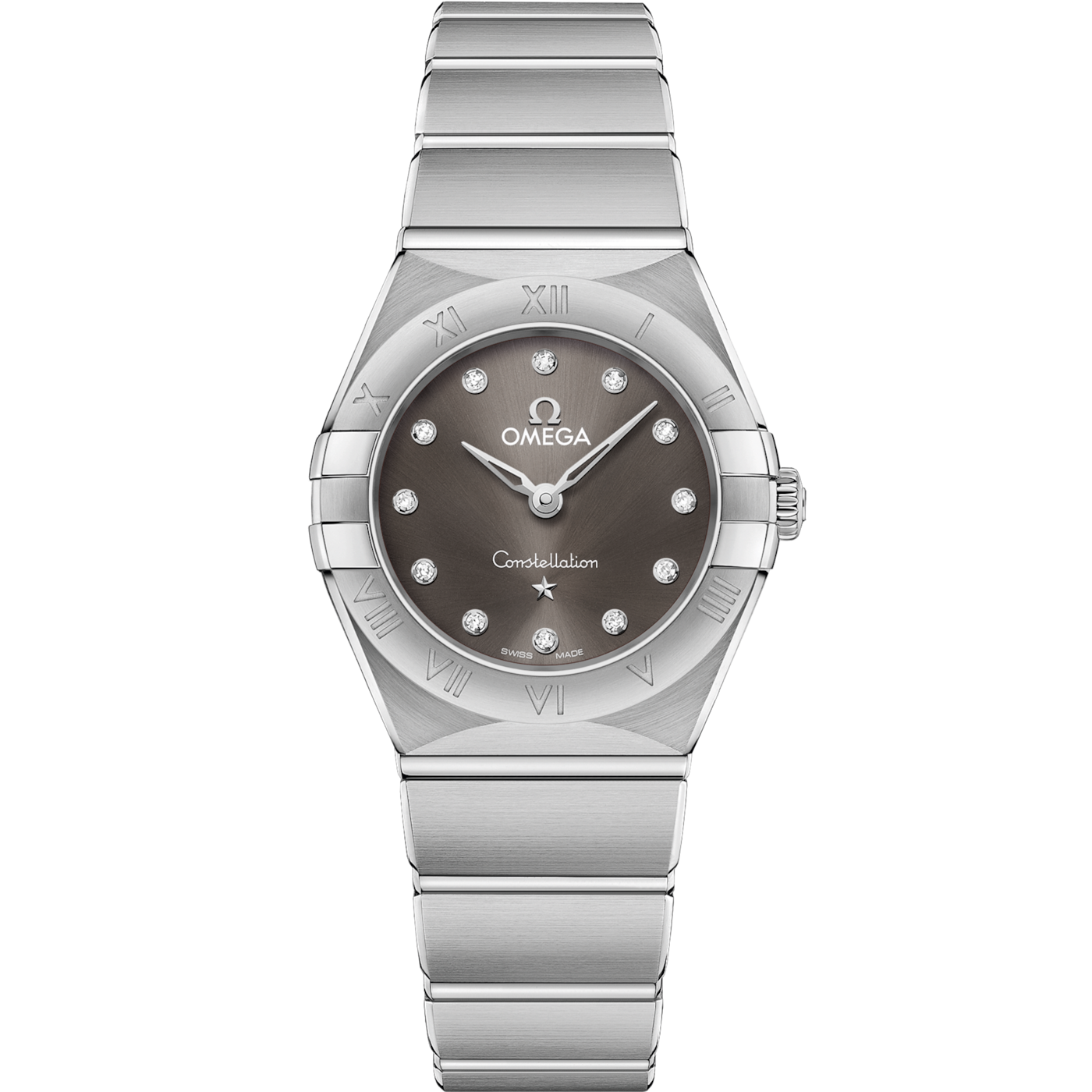 Omega Constellation Manhattan 25 Quartz Stainless Steel / Grey Diamond — Ref. 131.10.25.60.56.001